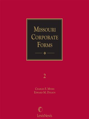 cover image of Missouri Corporate Forms